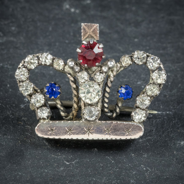 Vintage discount crown brooch