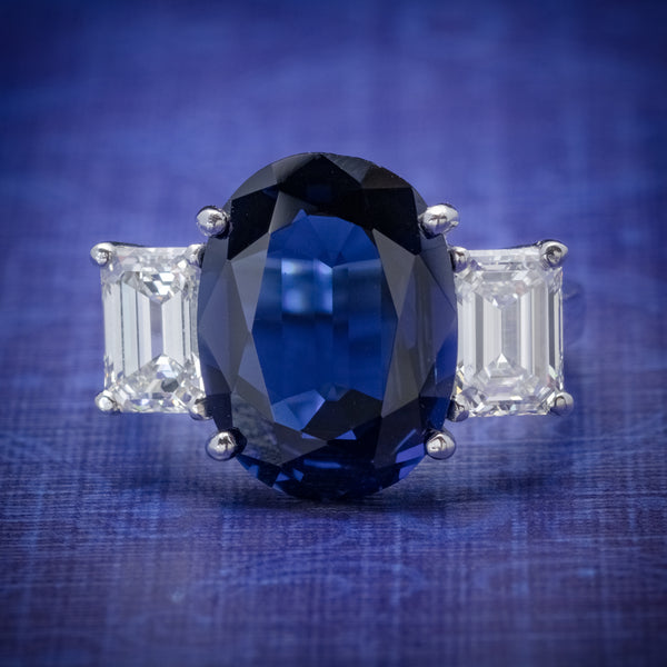 “Big Blue” – Our Spectacular Bespoke Azure Sapphire Diamond Ring