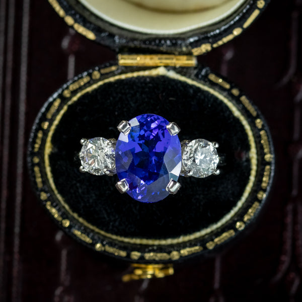 Tanzanite Trilogy Ring in Box