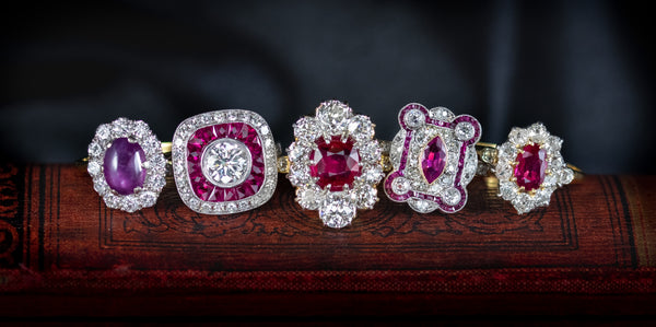 Antique Ruby Diamond Rings