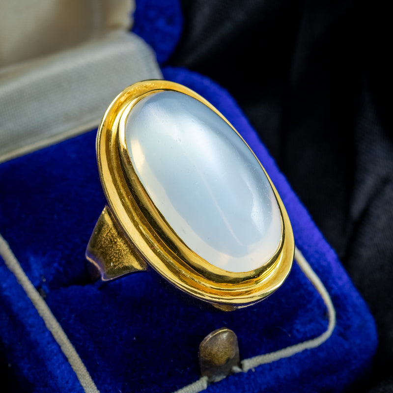 Vintage Moonstone Cocktail Ring 16ct Moonstone