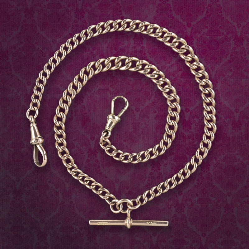 Antique Art Deco Albert Chain 9ct Gold Dated 1920