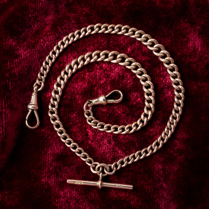 Antique Art Deco Albert Chain 9ct Gold Dated 1920