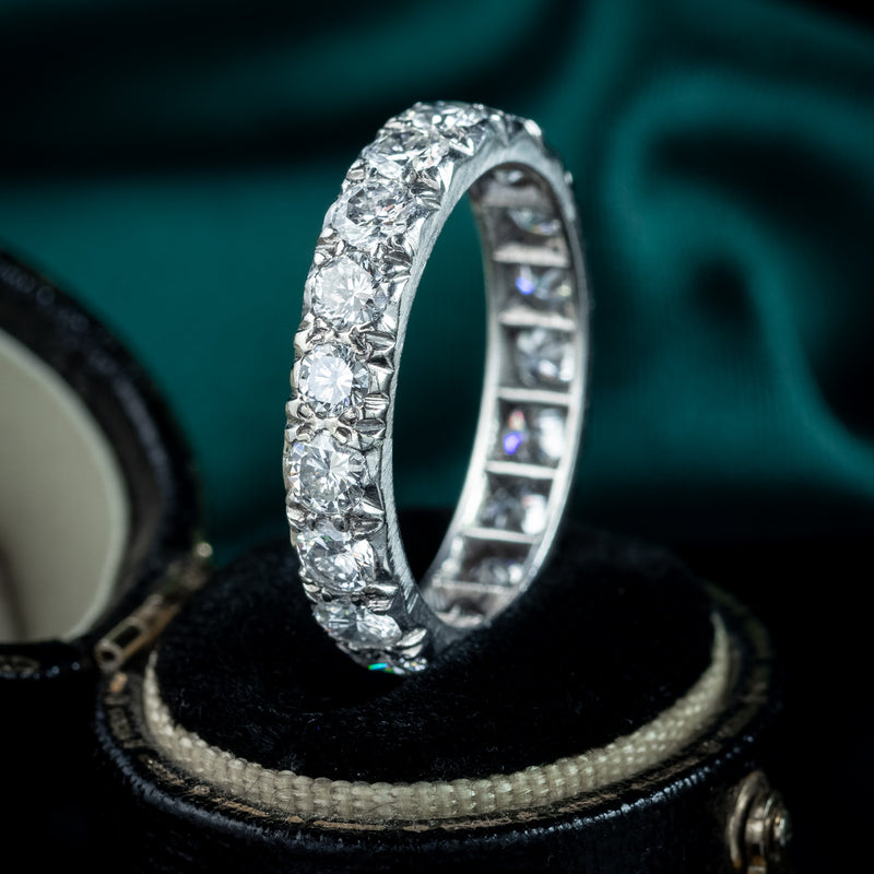 Antique Edwardian Diamond Eternity Ring 2.7ct Total