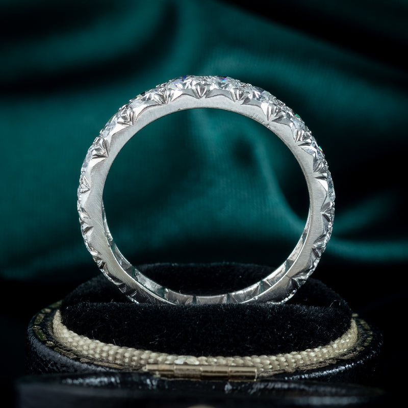 Antique Edwardian Diamond Eternity Ring 2.7ct Total