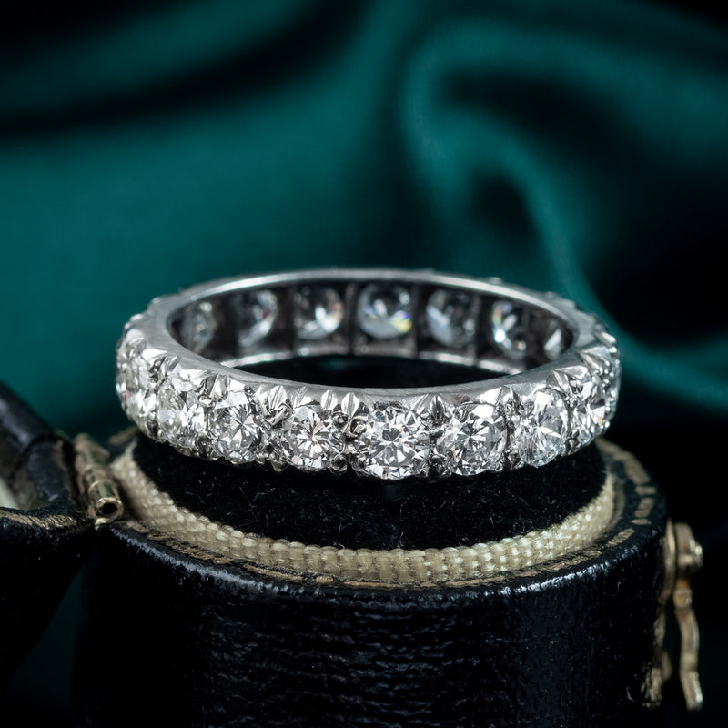 Antique Edwardian Diamond Eternity Ring 2.7ct Total