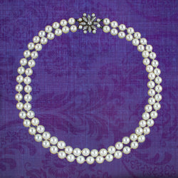 Antique Edwardian Double Strand Pearl Necklace Diamond Clasp
