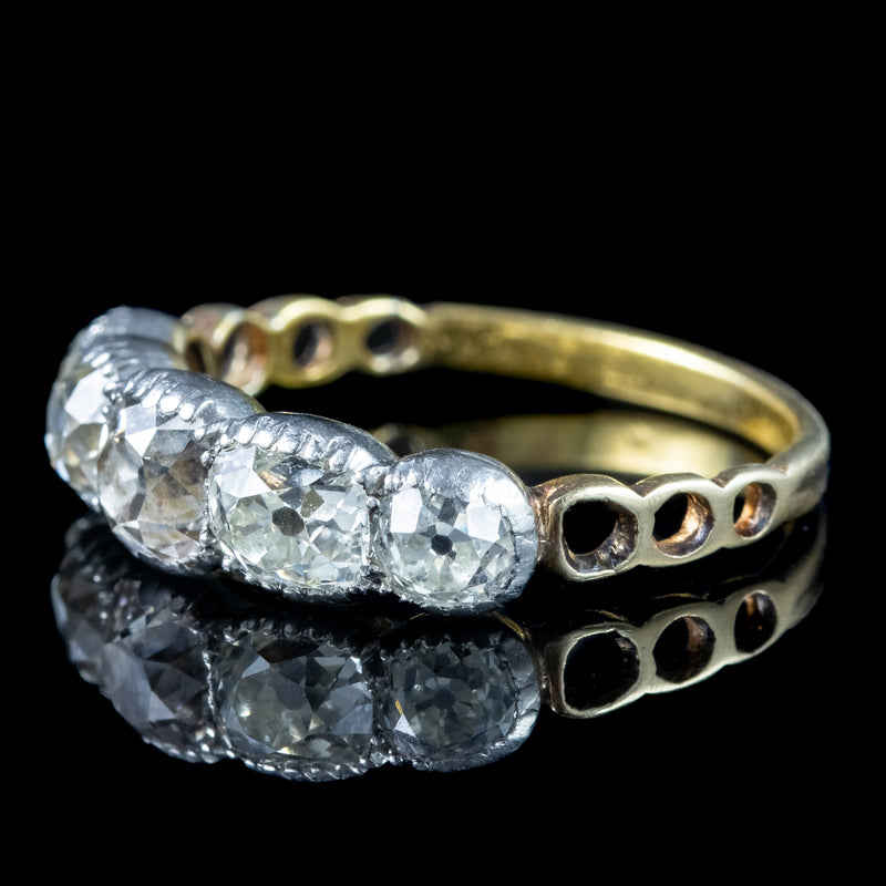 Antique Georgian Diamond Five Stone Ring 2.5ct Total