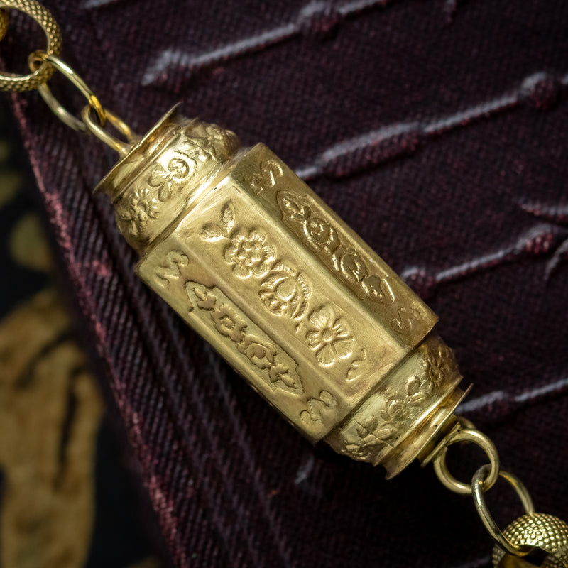 Antique Georgian Guard Chain Pinchbeck 18ct Gold 