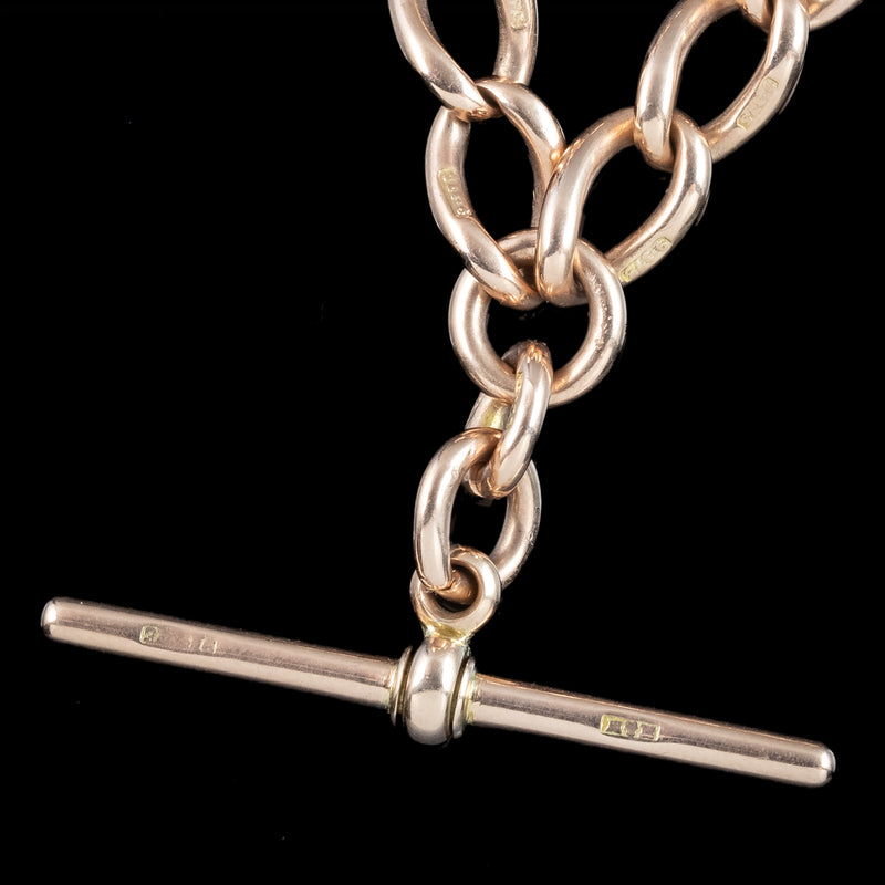 Antique Victorian Albert Chain 9ct Gold