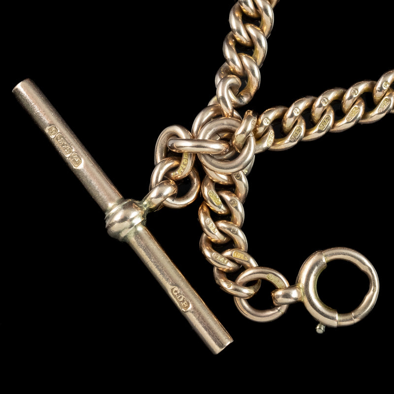 Antique Victorian Albert Chain 9ct Gold