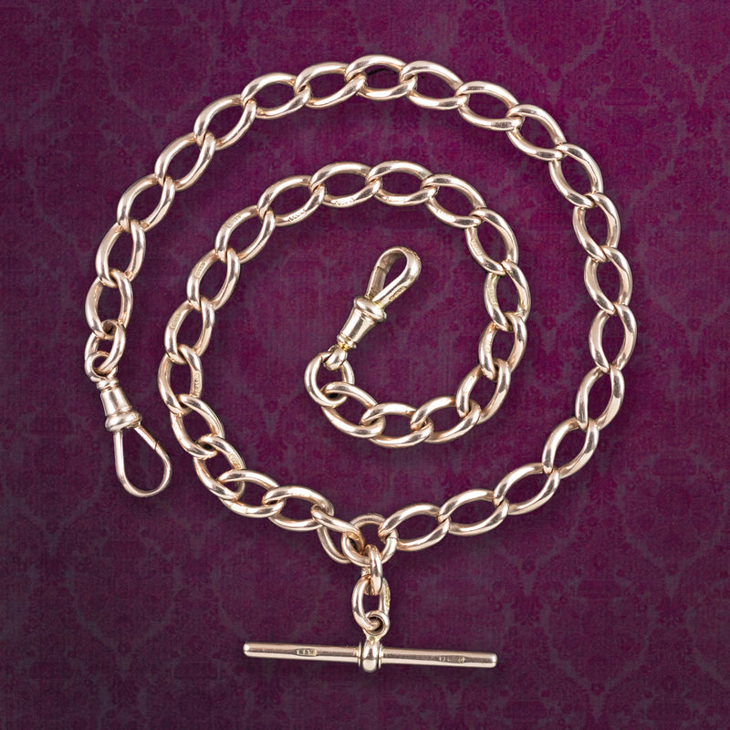 Antique Victorian Albert Chain 9ct Gold