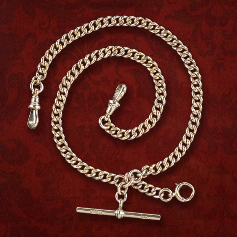 Antique Victorian Albert Chain 9ct Gold