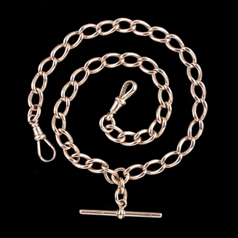 Antique Victorian Albert Chain 9ct Gold