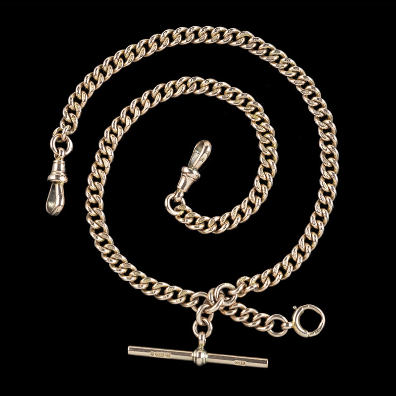 Antique Victorian Albert Chain 9ct Gold