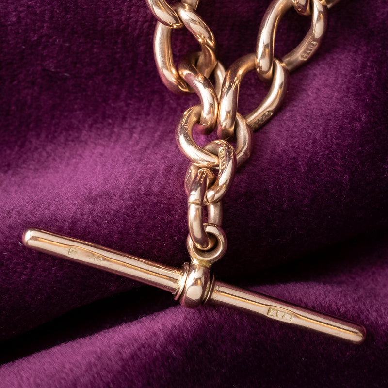 Antique Victorian Albert Chain 9ct Gold