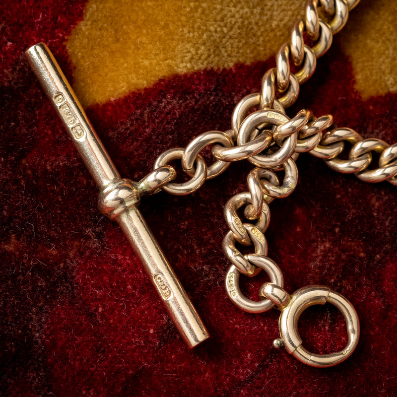Antique Victorian Albert Chain 9ct Gold