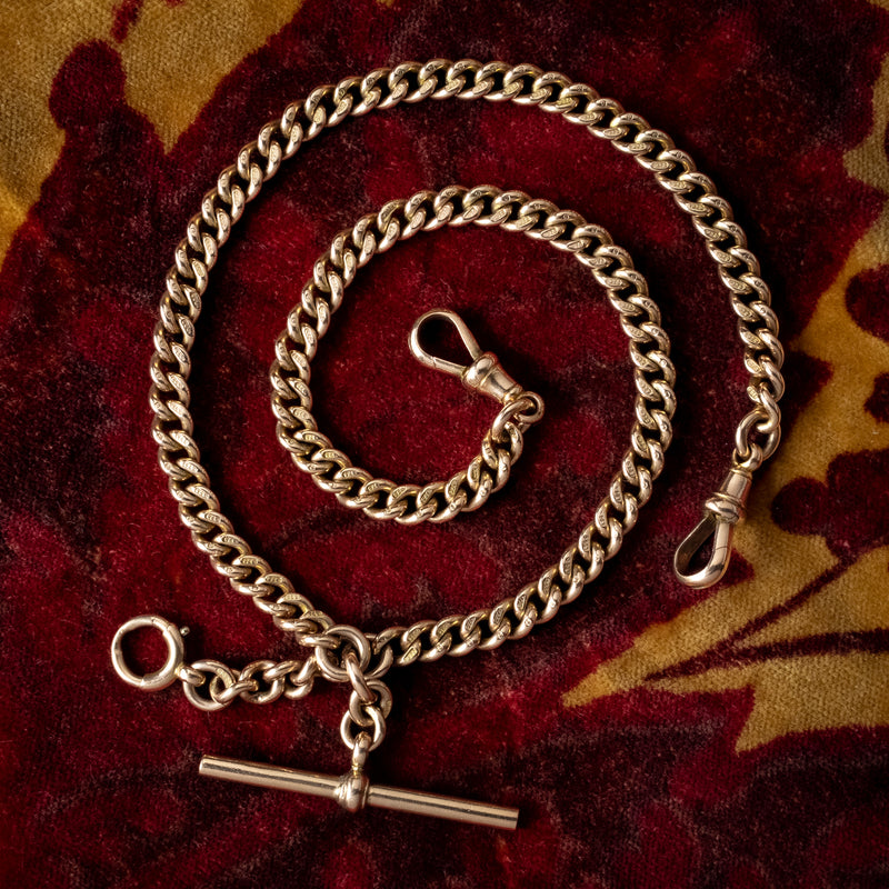 Antique Victorian Albert Chain 9ct Gold