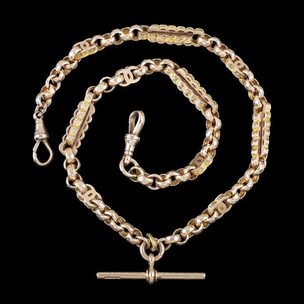 Antique Victorian Albert Chain Necklace 16.8 Inch