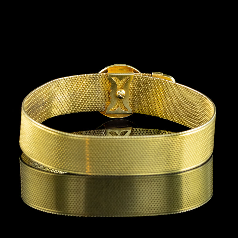 Antique Victorian Belt Buckle Bracelet Coral Diamond Pearl 18ct Gold