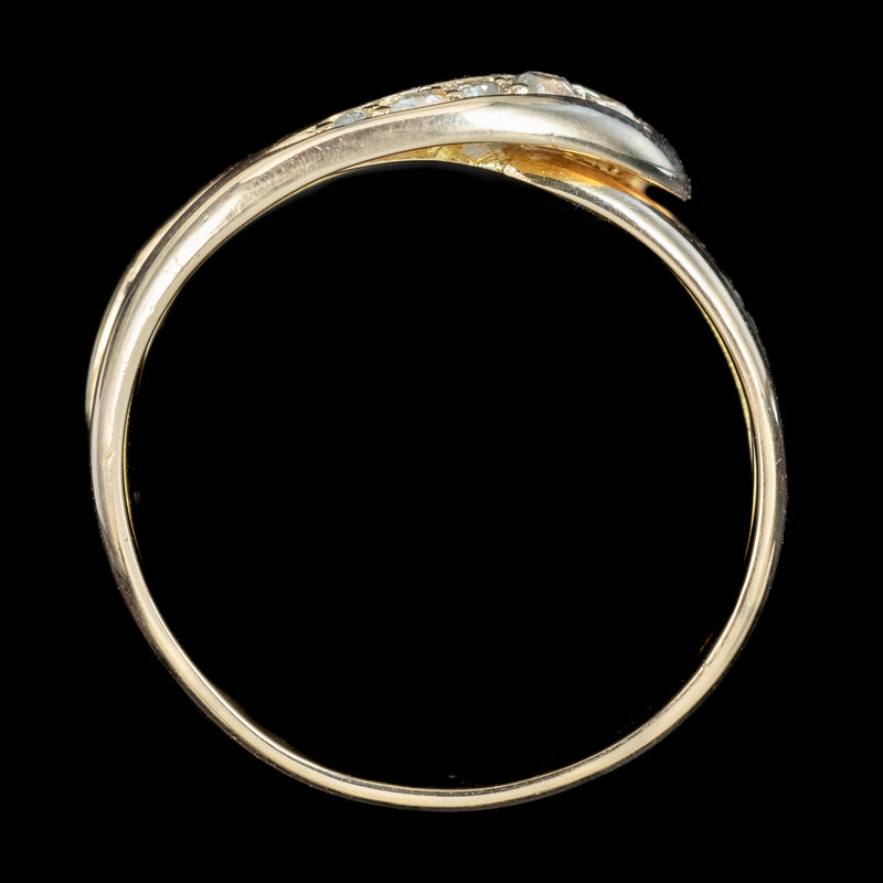 Antique Victorian Diamond Snake Ring Dated 1886