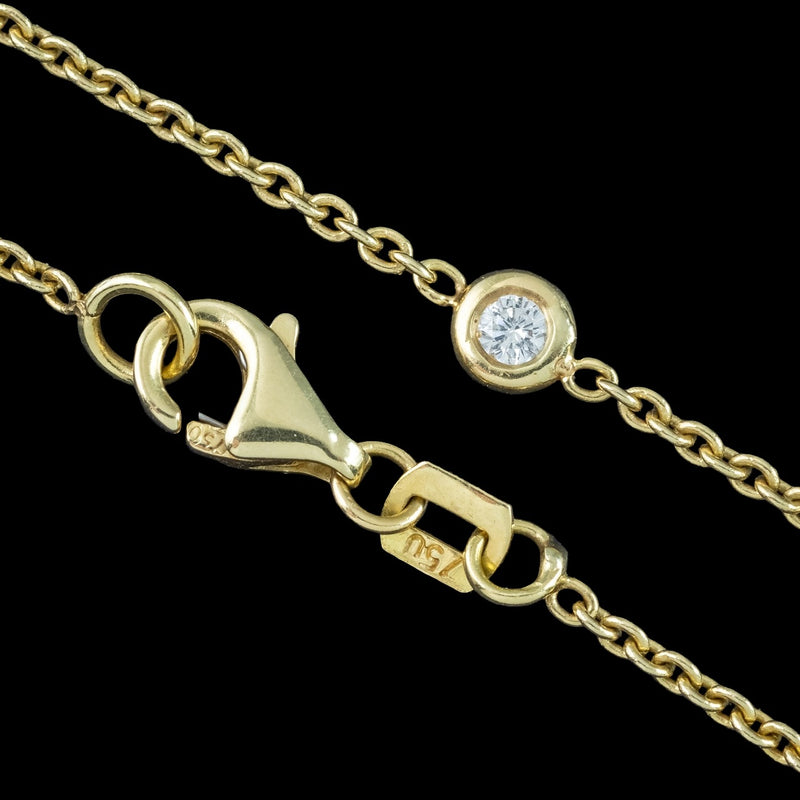 Antique Victorian Opal Diamond Necklace Crescent Moon 18ct Gold With Box