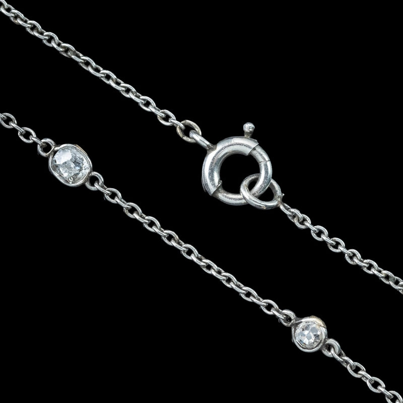 Antique Victorian Opal Diamond Pendant Silver 18ct Gold Platinum Chain