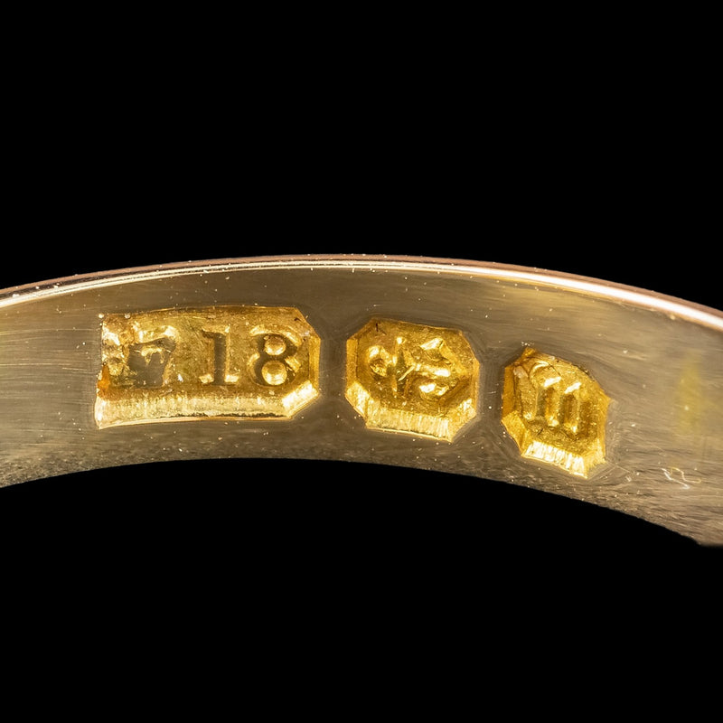 Antique Victorian Opal Diamond Ring Dated 1886