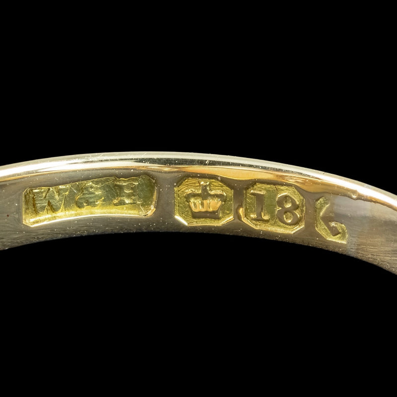 Antique Victorian Opal Diamond Trilogy Ring 