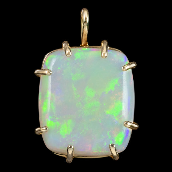 Antique Victorian Opal Pendant 18ct Gold 20.6ct Opal