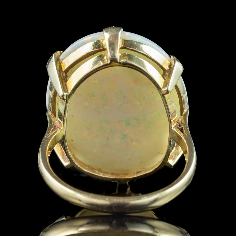 Antique Victorian Opal Statement Ring 15ct Natural Opal