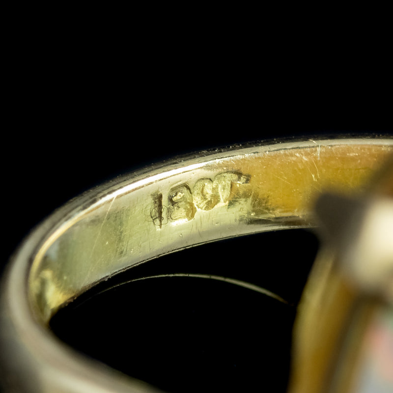 Antique Victorian Opal Statement Ring 15ct Natural Opal
