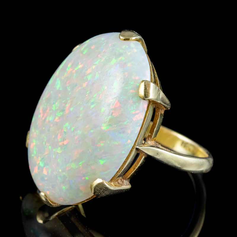 Antique Victorian Opal Statement Ring 15ct Natural Opal