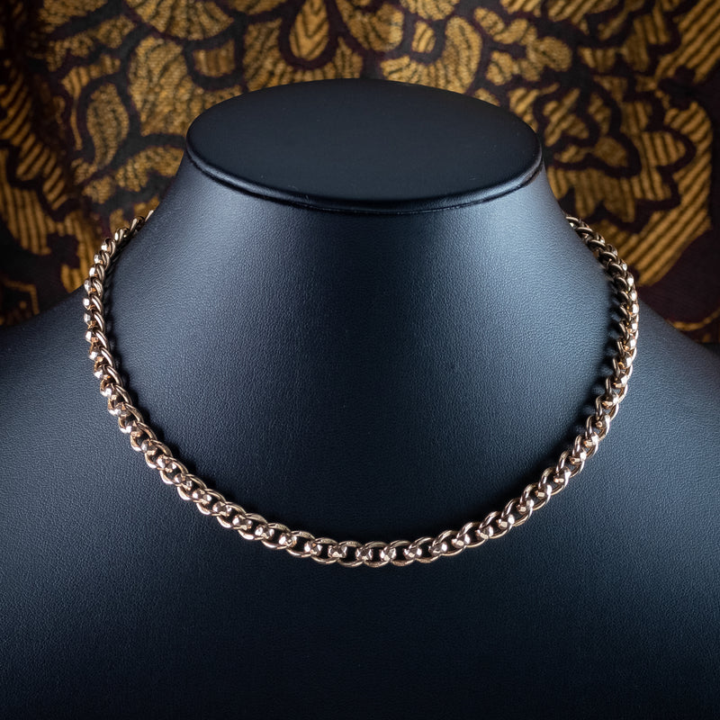 Antique Victorian Rollerball Albert Chain 9ct Gold 