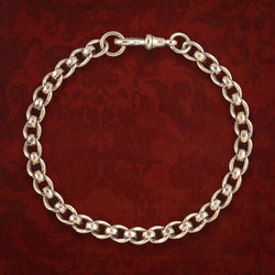 Antique Victorian Rollerball Albert Chain Bracelet 9ct Gold