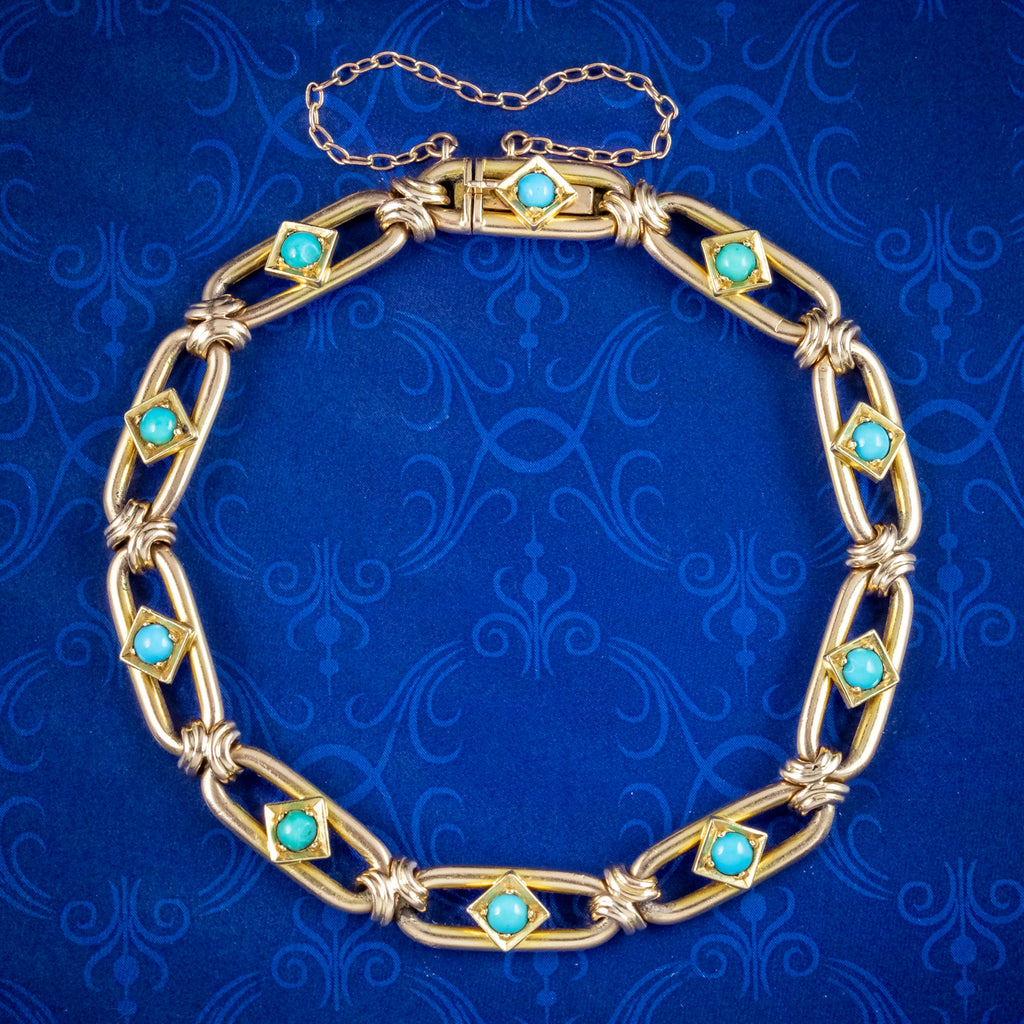Turquoise sales gold bracelet