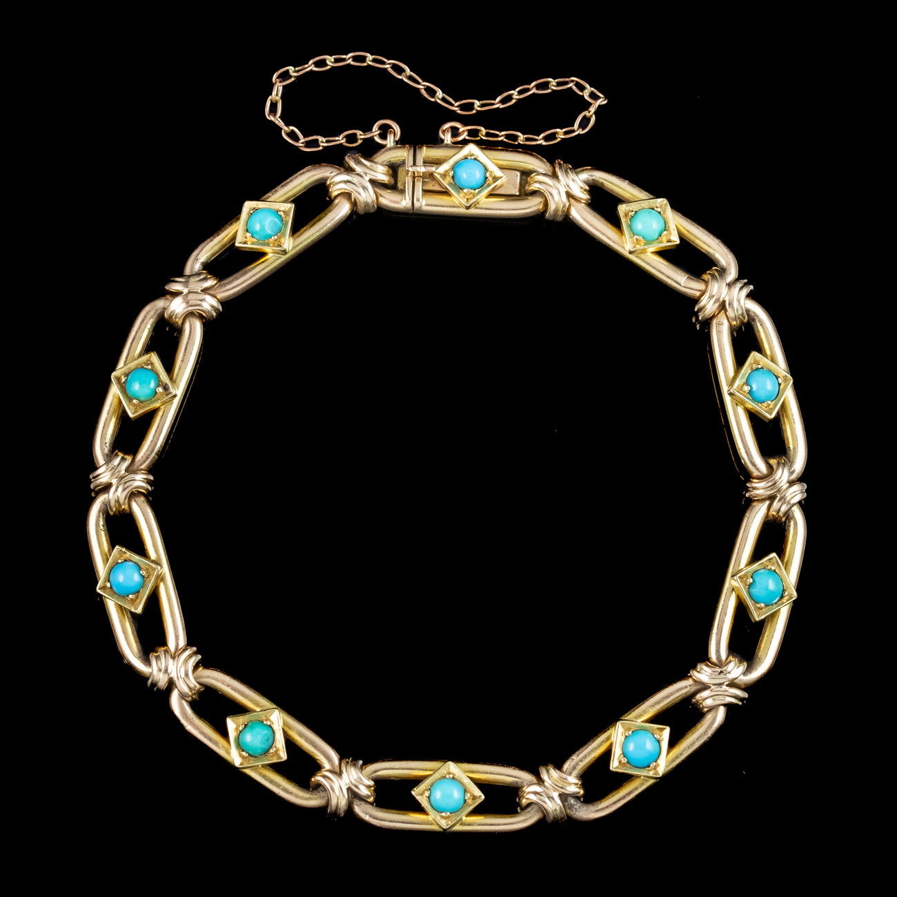 Antique Victorian Turquoise Bracelet 15ct Gold Antique Jewellery Online