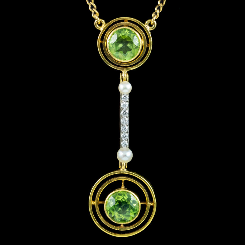 Halloween-Costume-Jewelry-Accessories-White Gold Peridot Diamond Necklace -  Stuller Blog
