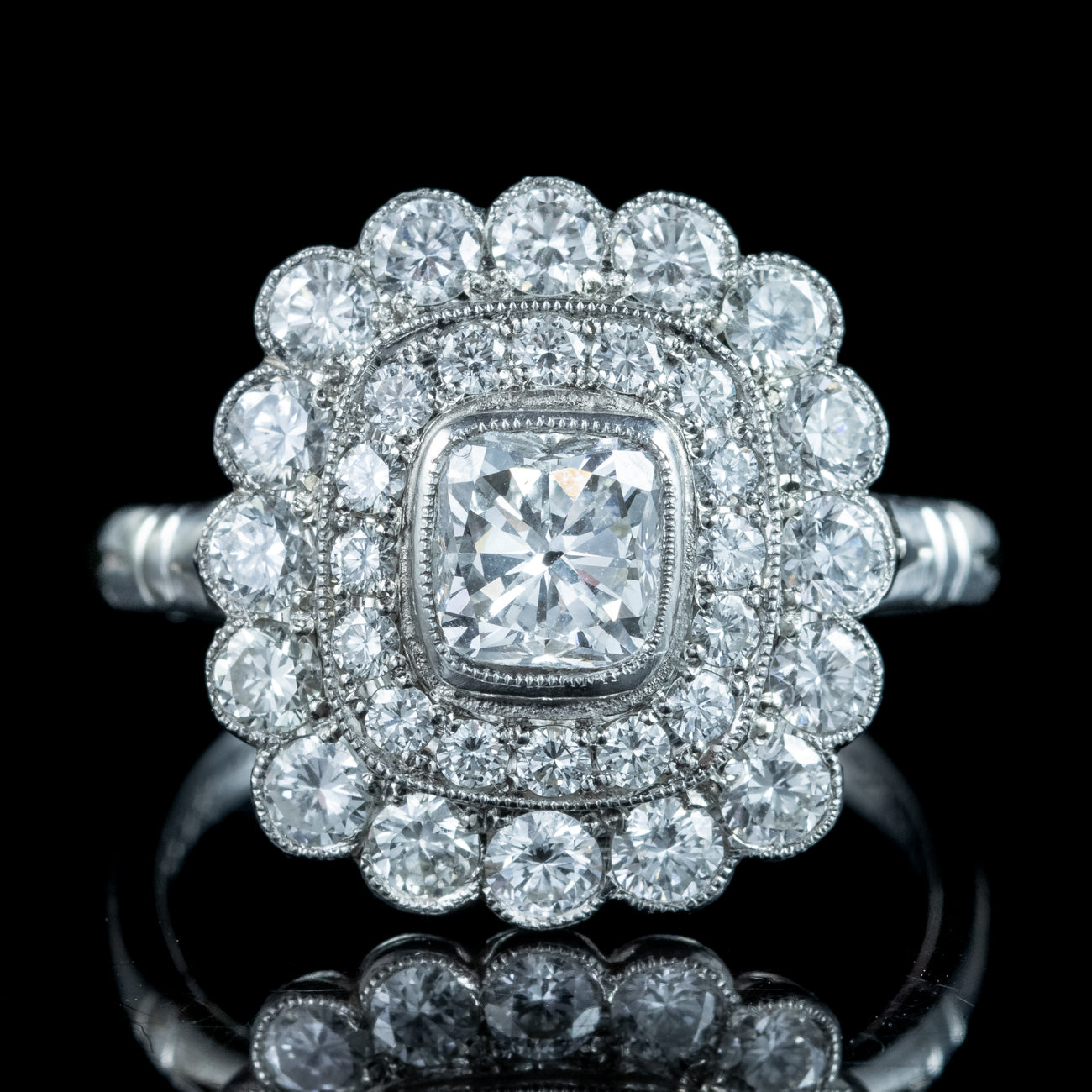 A NEW Art Deco style diamond cluster ring