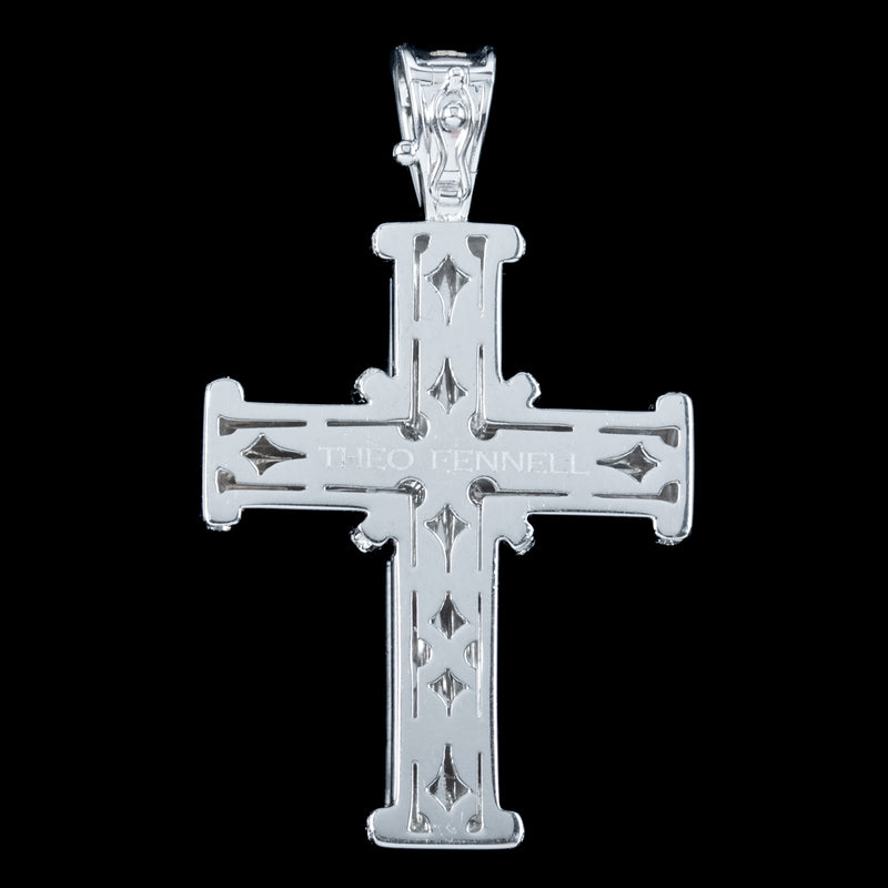 Diamond Cross Pendant 18ct Gold Theo Fennell With Box