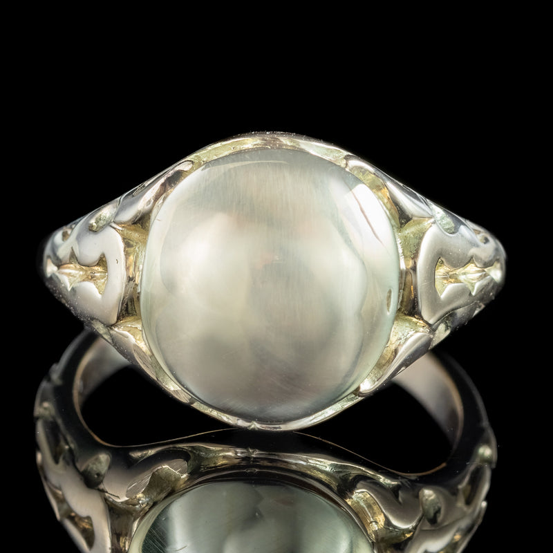 Georgian Style Memento Mori Locket Ring With Diamond Skull 