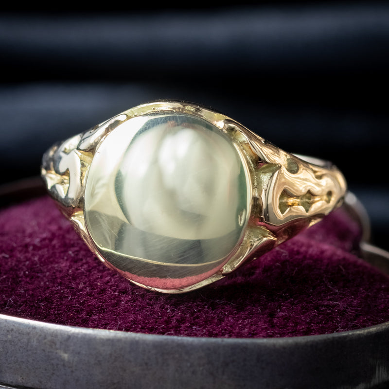 Georgian Style Memento Mori Locket Ring With Diamond Skull 