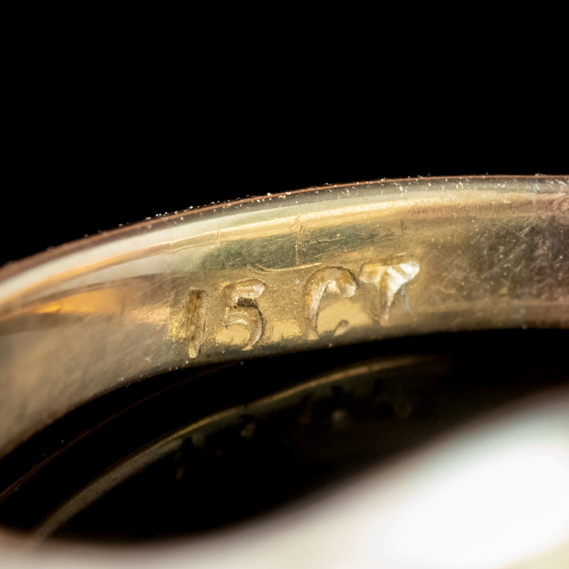 Georgian Style Memento Mori Locket Ring With Diamond Skull 