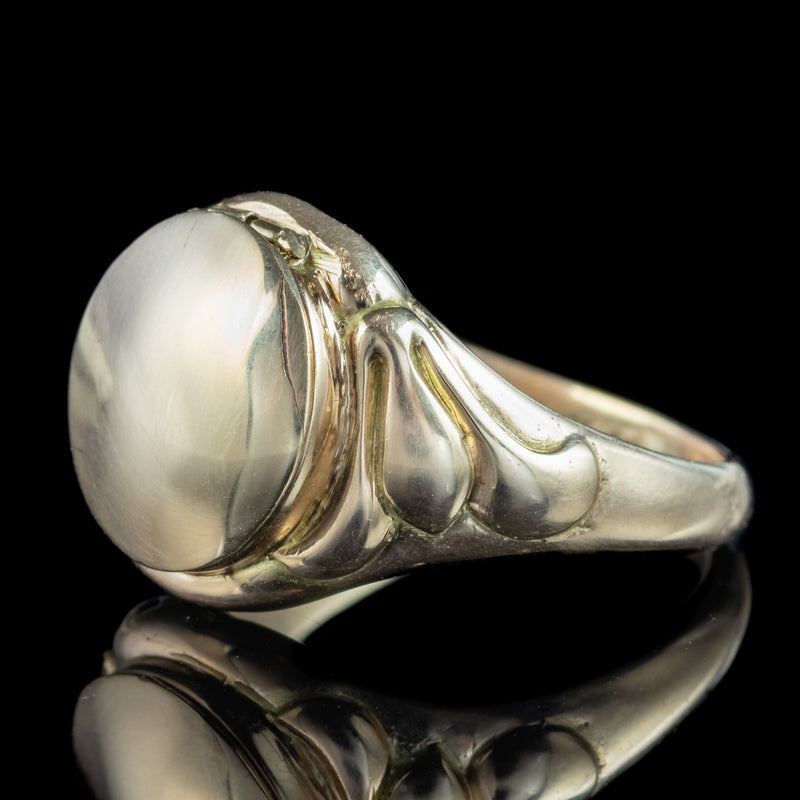 Georgian Style Memento Mori Locket Ring With Diamond Skull 