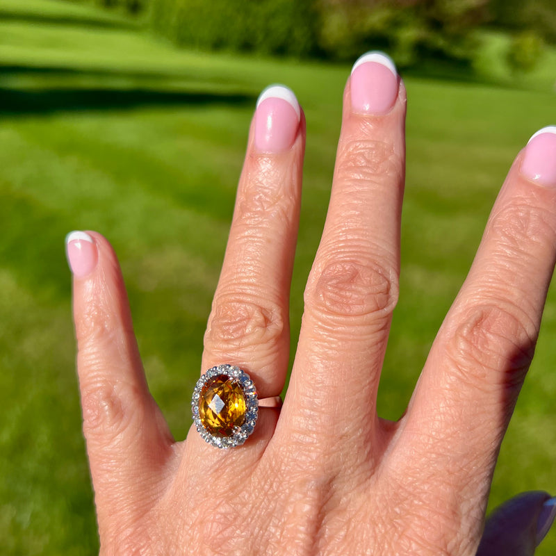 Edwardian Style Interchangeable Multi-Gemstone Cluster Ring With Box