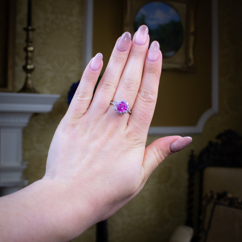 Interchangeable Multi-Gemstone Cluster Ring With Box