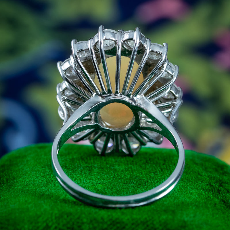 Opal Diamond Cocktail Ring 10ct Opal 