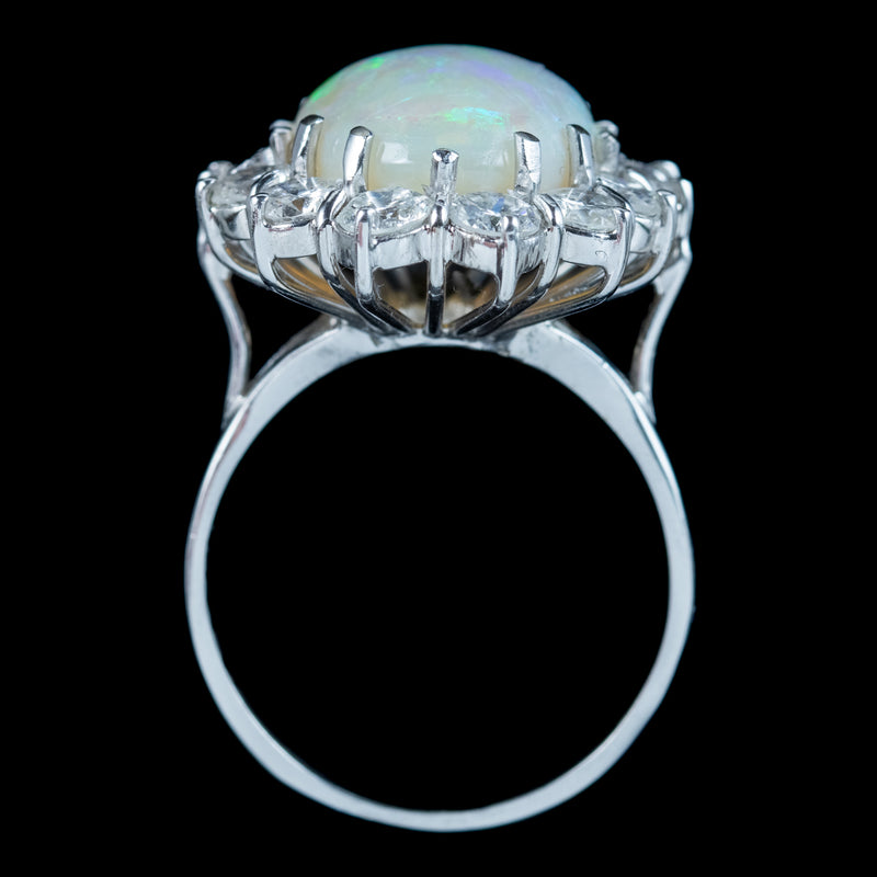 Opal Diamond Cocktail Ring 10ct Opal 