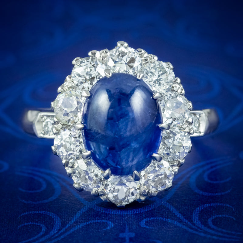 Vintage 14K Yellow Gold Blue Sapphire and Diamond Ring - Larc Jewelers