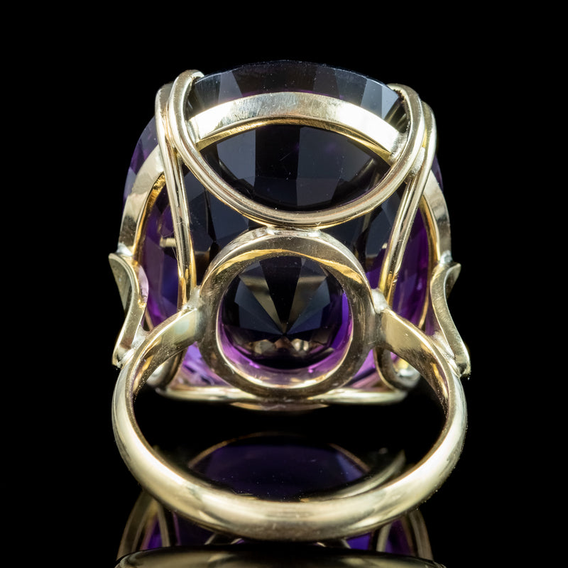 Vintage Amethyst Cocktail Ring 32ct Amethyst